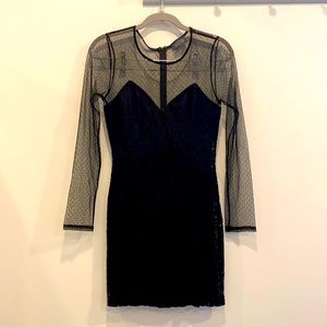 ASTR Lace Bustier Little Black Dress